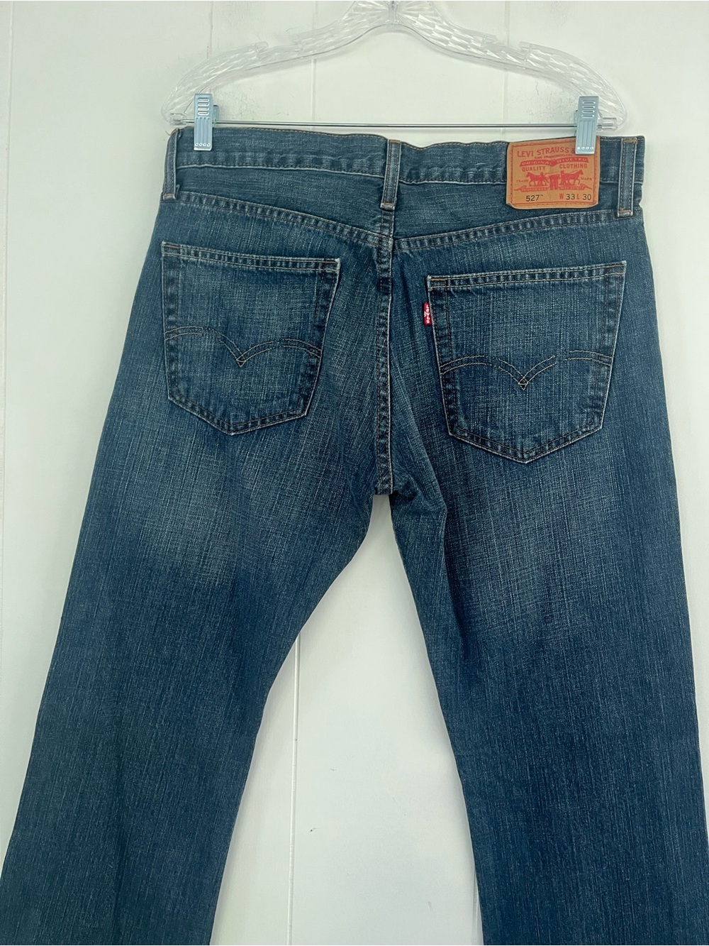 LEVI’s 527 Bootcut Men's Dark Wash Blue Jeans Denim W 33 L 30 - Picture 12 of 14